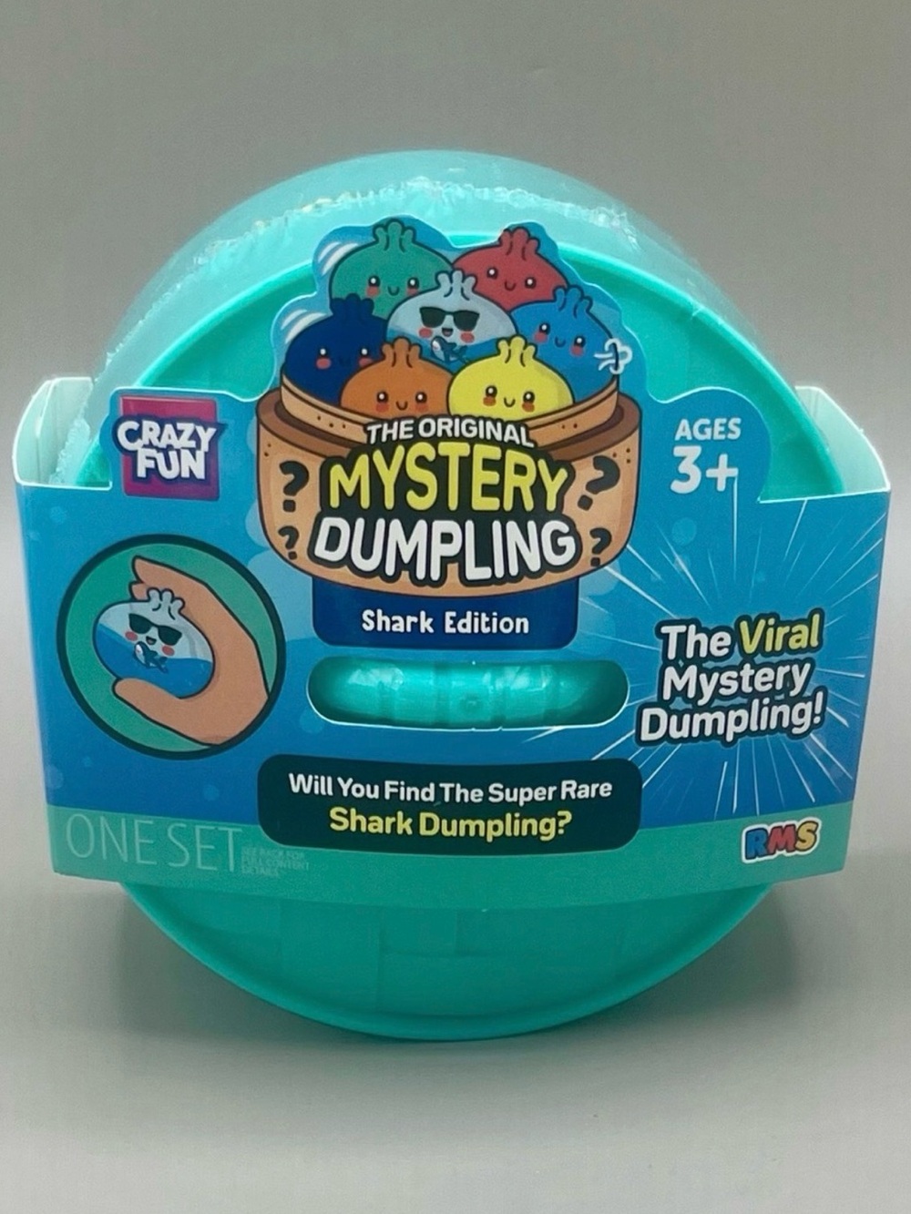 RMS Crazy Fun SHARK EDITION Surf Mystery Dumpling Bun🦈 🩵~ Blue ~ NEW & SEALED